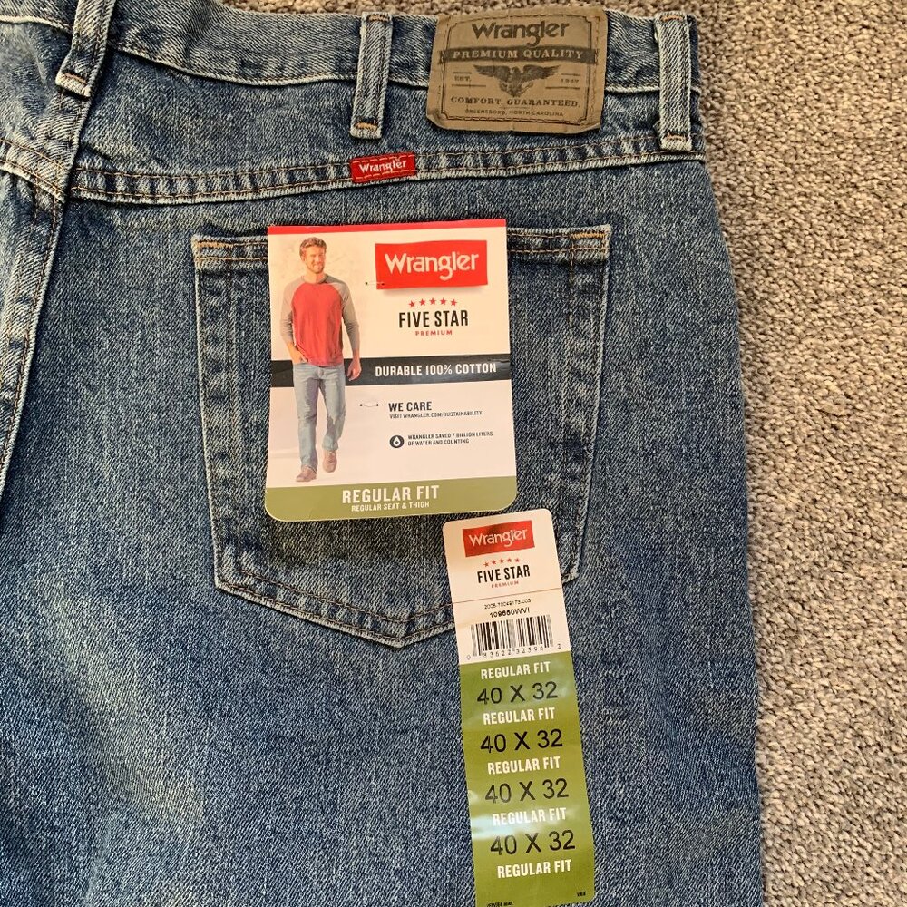 Wrangler Regular Fit Jeans 40 x 32